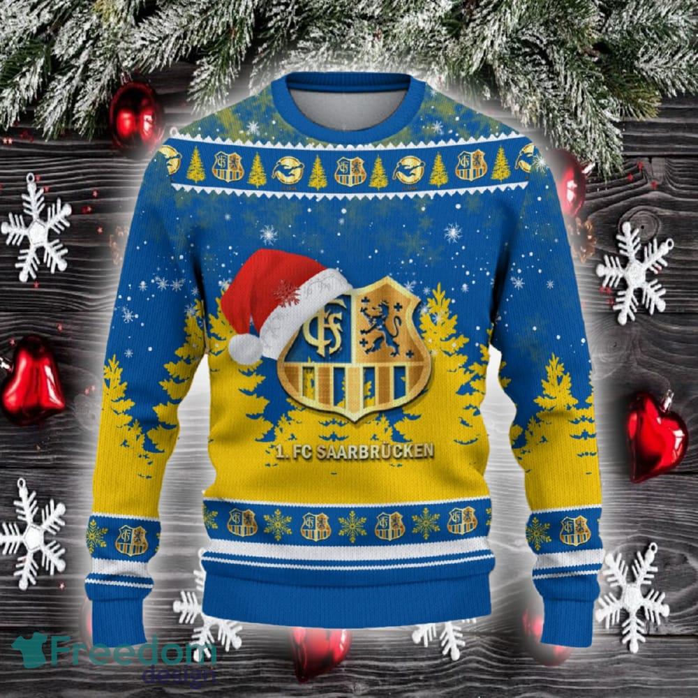 1 FC Saarbrucken Ugly Christmas Sweater Santa Hat Logo Trending Christmas Gift For Fans image 1 FC Saarbrucken Ugly Christmas Sweater Santa Hat Logo Trending Christmas Gift For Fans - 1 FC Saarbrucken Ugly Christmas Sweater_2