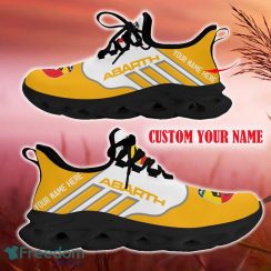 Abarth Yellow Car Logo Max Soul Sneakers For Fans Team Running Shoes Gift Men And Women - Abarth Max Soul Shoes New Car_4