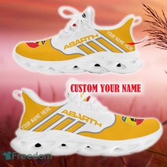 Abarth Yellow Car Logo Max Soul Sneakers For Fans Team Running Shoes Gift Men And Women