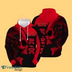 Acdc Hard Rock Skull Red 3D Hoodie Gift For Men And Women