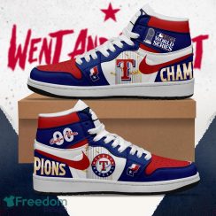 Air Jordan 1 Texas Rangers MLB World Series 2023 Champions High Top Shoes Champion