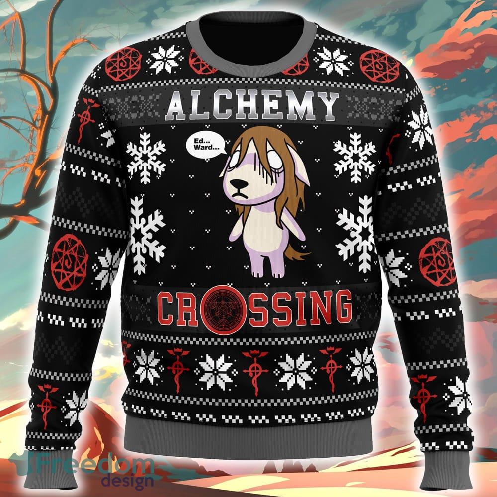 Alchemy Crossing Fullmetal Alchemist Ugly Christmas Sweater Ideas For Fans Gift - Alchemy Crossing Fullmetal Alchemist Ugly Christmas Sweater_1