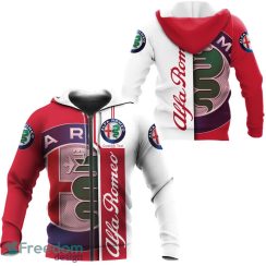 Alfa Romeo Car Logo 3D Hoodie Full Over Print For Men And Women Personalized - Alfa Romeo 3D Apparel Zip Hoodie, Button Hawaii Shirt Personalized_3