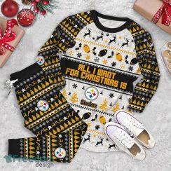 All I Want For Christmas Is Pittsburgh Steelers Christmas Pyjamas Set Long Sleeve Gift Family - All I Want For Christmas Is Pittsburgh Steelers Christmas Pyjamas Set Long Sleeve Gift Family Photo 2