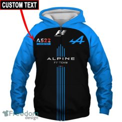Alpine F1 Organic 3D Hoodie, Sweatshirt, T Shirt Full Over Print Lovers Car For Fans Gift Custom Name