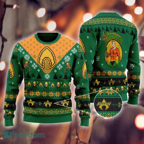 Aquaman Knitted 3D Sweater Gift For Christmas - Aquaman Knitted 3D Sweater Gift For Christmas