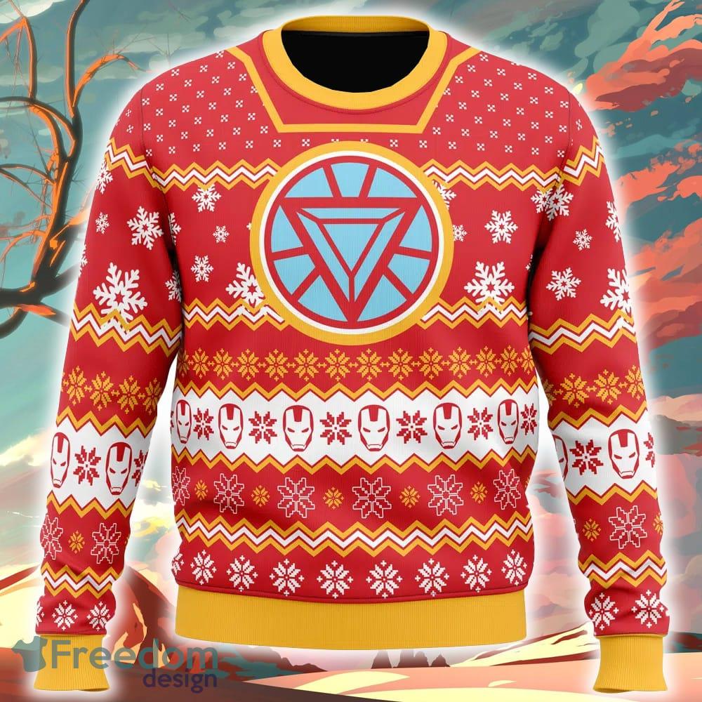 Arc Reactor Iron Man Ugly Christmas Sweater Ideas For Fans Gift - Arc Reactor Iron Man Ugly Christmas Sweater_1