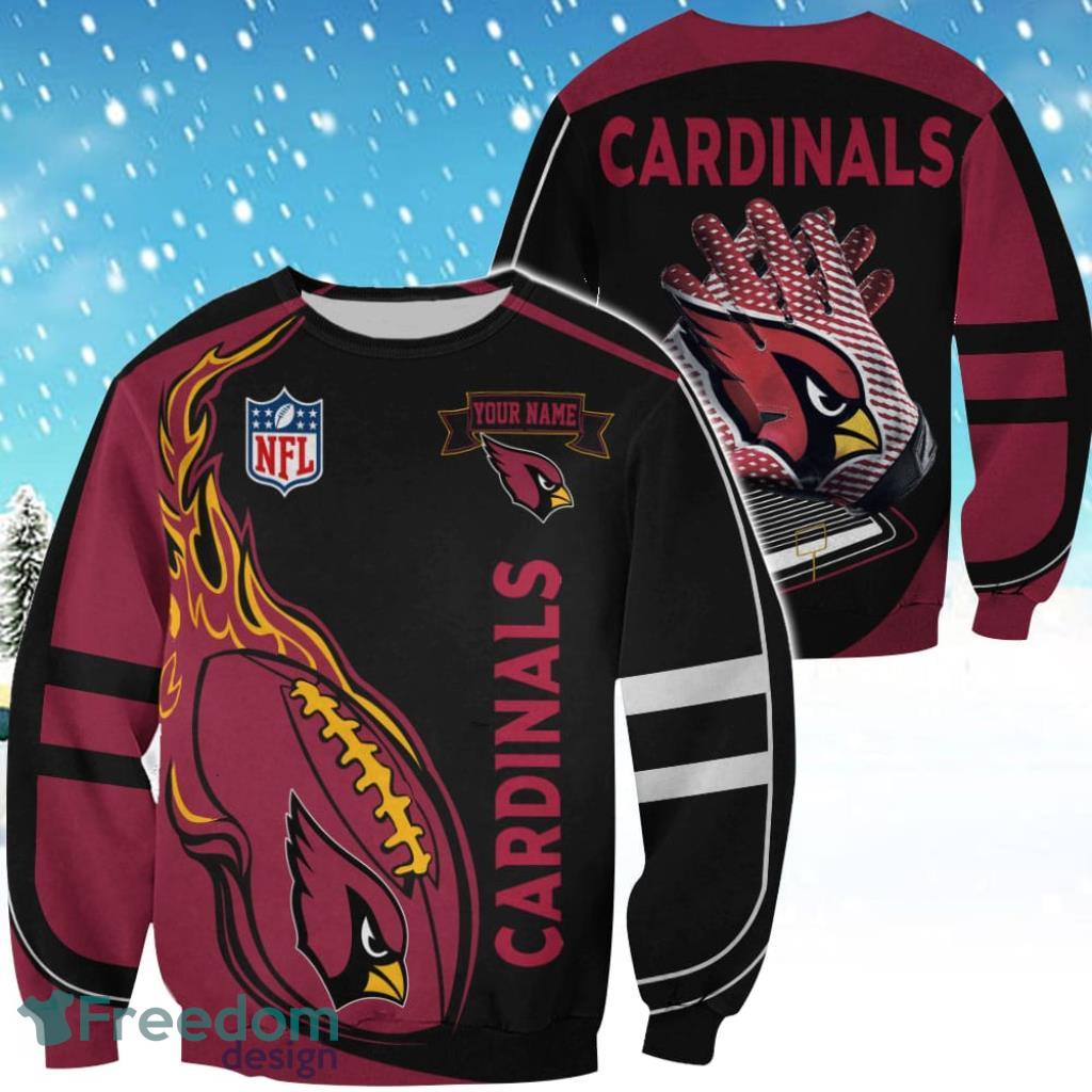 Arizona Cardinals Custom Name Christmas Ugly Sweater Sweatshirt Sport For Fans image Arizona Cardinals Custom Name Christmas Ugly Sweater Sweatshirt Sport For Fans Product Photo 1