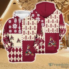 Arizona Coyotes Christmas Pattern Hoodie 3D All Over Print Hoodie Gift For Men And Women Sport Fans