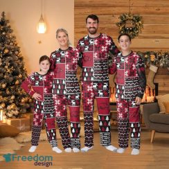 Arkansas Razorbacks Ncaa Busy Block Family Holiday Pajamas Fun Christmas Gifts For The Family