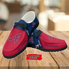 Atlanta Braves Loafer Shoes Custom Name For Men Women Product Photo 2