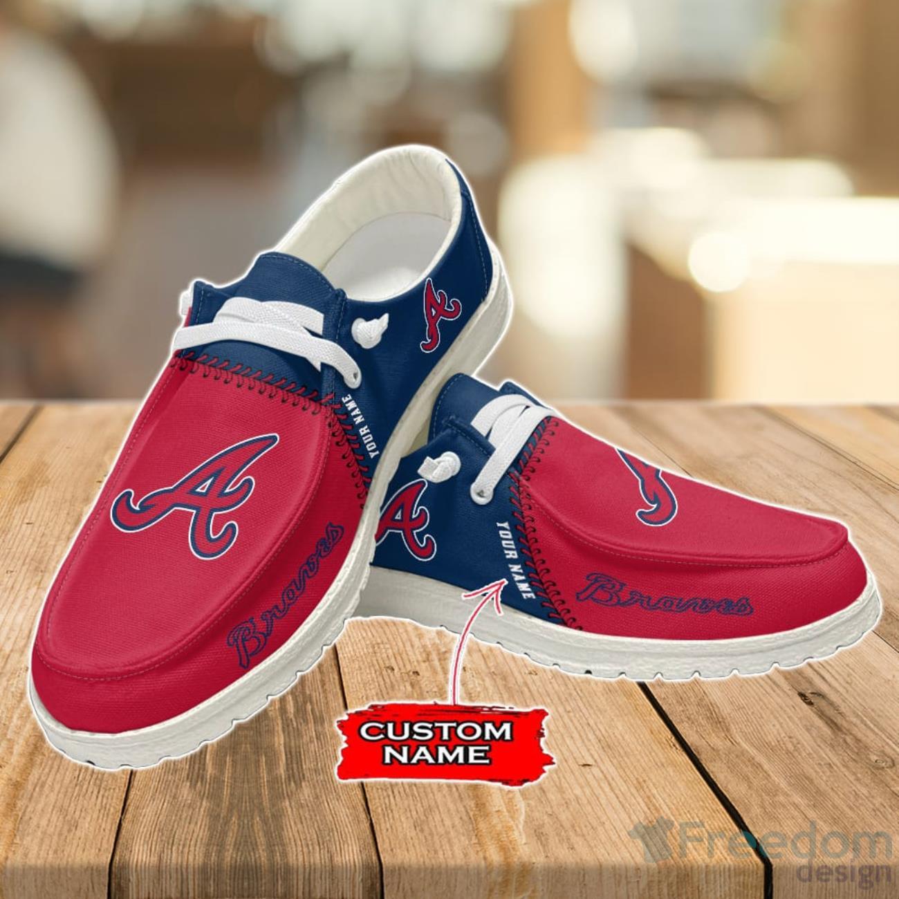 Atlanta Braves Loafer Shoes Custom Name For Men Women Atlanta Braves Loafer Shoes Custom Name For Men Women Product Photo 3