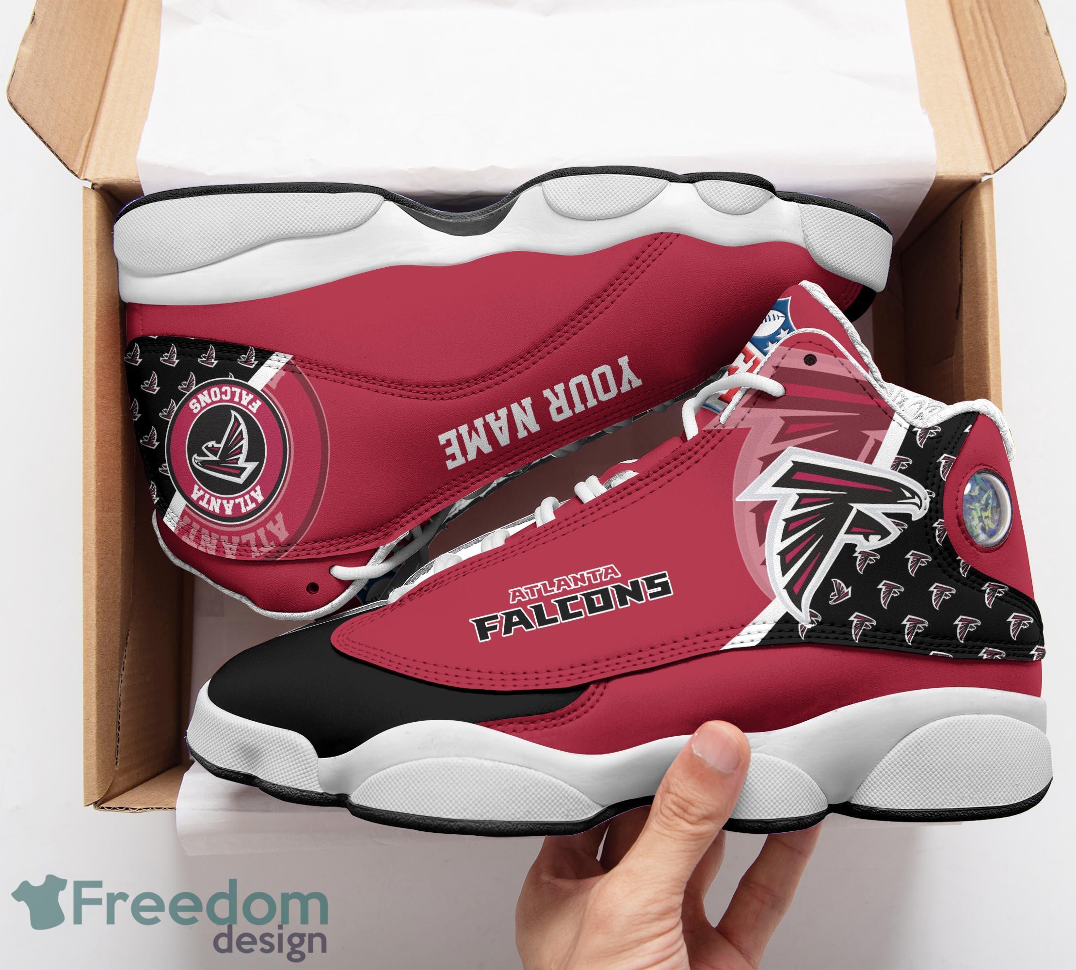 Atlanta Falcons Custom Name Air Jordan 13 Sports Shoes For Fans Gift Men And Women image Atlanta Falcons Custom Name Air Jordan 13 Sports Shoes For Fans Gift Men And Women - Atlanta Falcons Custom Name Air Jordan 13 Sports Shoes_2