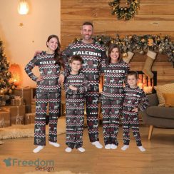 Atlanta Falcons Nfl Ugly Pattern Family Holiday Pajamas Fun Christmas Gifts For The Family