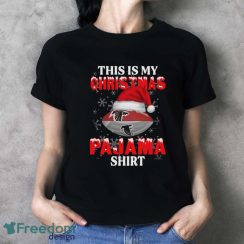 Atlanta Falcons This Is My Christmas Pajama Shirt T Shirt For NFL Fans - Ladies T-Shirt