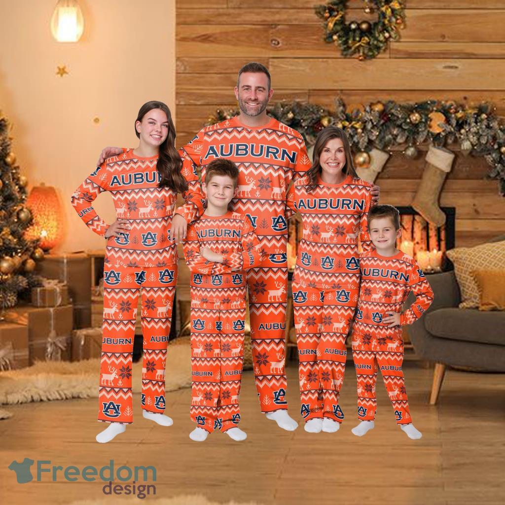 Auburn Tigers Ncaa Ugly Pattern Family Holiday Pajamas Fun Christmas Gifts For The Family image Auburn Tigers Ncaa Ugly Pattern Family Holiday Pajamas Fun Christmas Gifts For The Family Product Photo 1