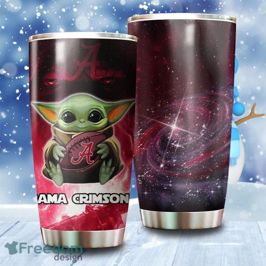 Baby Yoda Alabama Crimson Tide NCAA Tumbler image Baby Yoda Alabama Crimson Tide NCAA Tumbler Product Photo 1