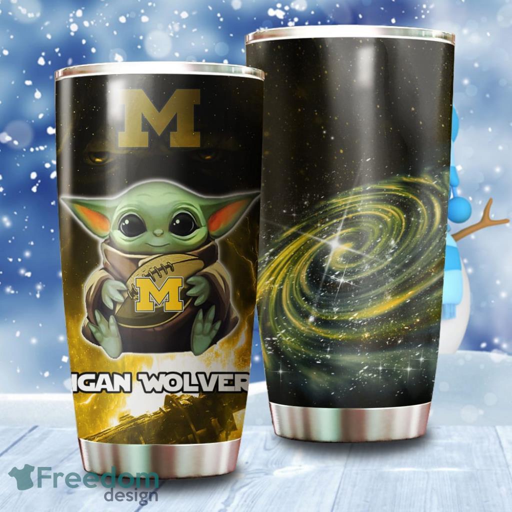 Baby Yoda Michigan Wolverines NCAA Tumbler image Baby Yoda Michigan Wolverines NCAA Tumbler Product Photo 1