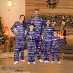 Baltimore Ravens Nfl Ugly Pattern Family Holiday Pajamas Fun Christmas Gifts For The Family