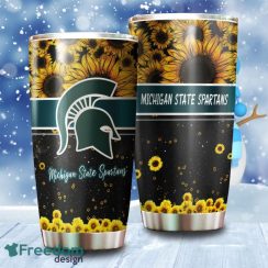 Beautiful Sunflower Michigan State Spartans NCAA Tumbler