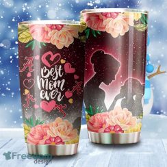 Best Mom Ever Cool Flower Alabama Crimson Tide NCAA Tumbler