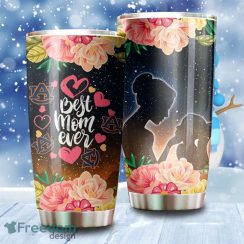 Best Mom Ever Cool Flower Auburn Tigers NCAA Tumbler