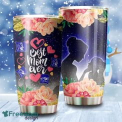 Best Mom Ever Cool Flower Duke Blue Devils NCAA Tumbler