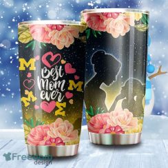 Best Mom Ever Cool Flower Michigan Wolverines NCAA Tumbler