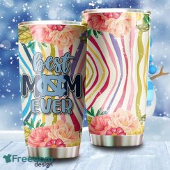 Best Mom Ever Flower North Carolina Tar Heels NCAA Tumbler