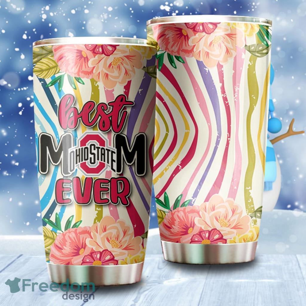 Best Mom Ever Flower Ohio State Buckeyes NCAA Tumbler image Best Mom Ever Flower Ohio State Buckeyes NCAA Tumbler Product Photo 1