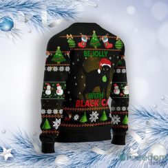Black Cat Be Jolly Ugly Christmas Sweater Product Photo 2