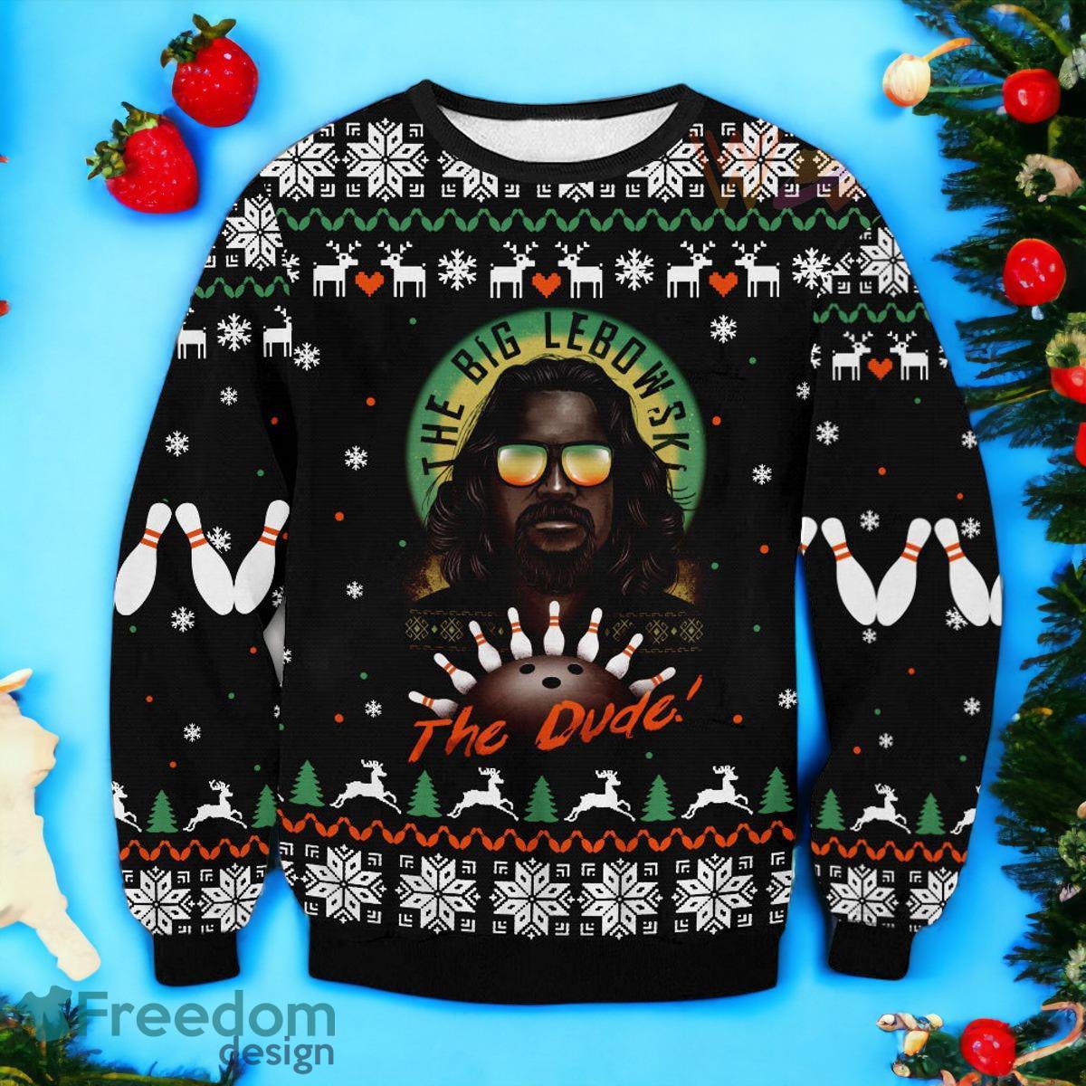 Louis Vuitton Gold Black 3D Ugly Sweater - Boomcomeback