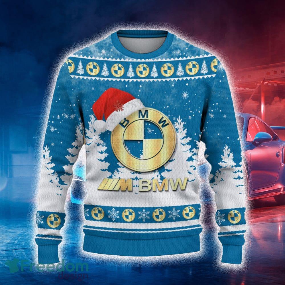 BMW M Car Ugly Christmas Sweater Tree Santa Hat Car For Fans Gift