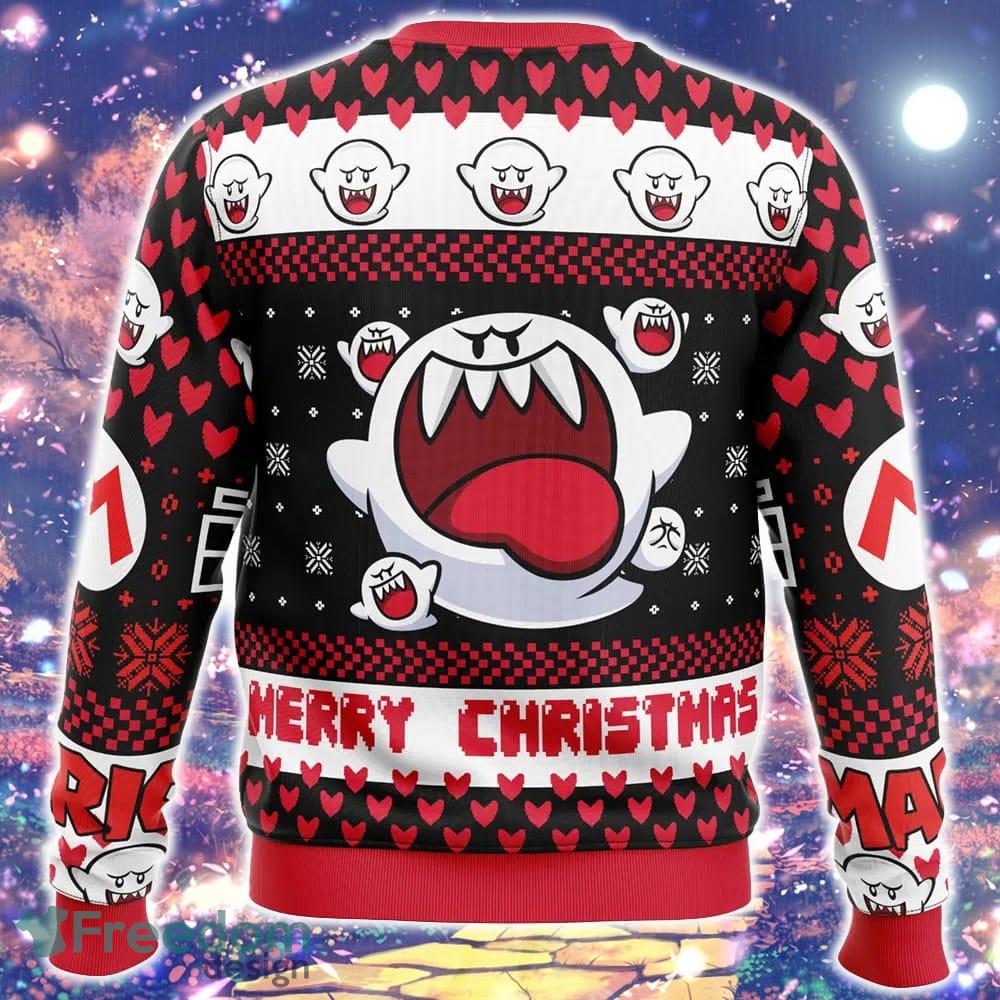 Boo Super Mario Bros Ugly Christmas Sweater Cute Funny Gift For