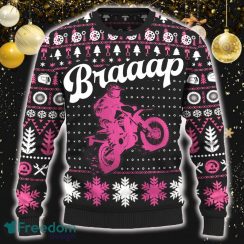 Braaap CRF250L Ugly Christmas Sweater New Pattern Motorcross Holidays Gift Fans - Braaap CRF250L Ugly Christmas Sweater_ 1