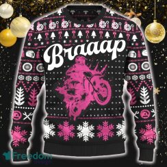 Braaap CRF450R Ugly Christmas Sweater New Pattern Motorcross Holidays Gift Fans - Braaap CRF450R Ugly Christmas Sweater_ 1