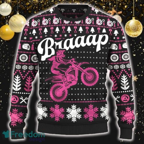 Braaap Cross Country Woman Ugly Christmas Sweater New Pattern Motorcross Holidays Gift Fans - Braaap Cross Country Woman Ugly Christmas Sweater_ 1