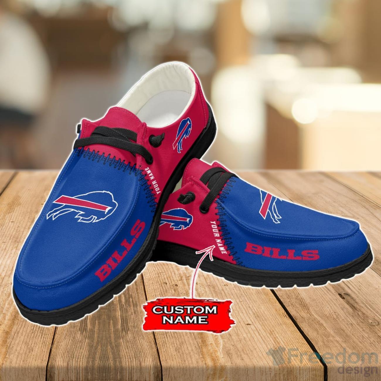 Buffalo Bills Loafer Shoes Custom Name For Men Women image Buffalo Bills Loafer Shoes Custom Name For Men Women Product Photo 2
