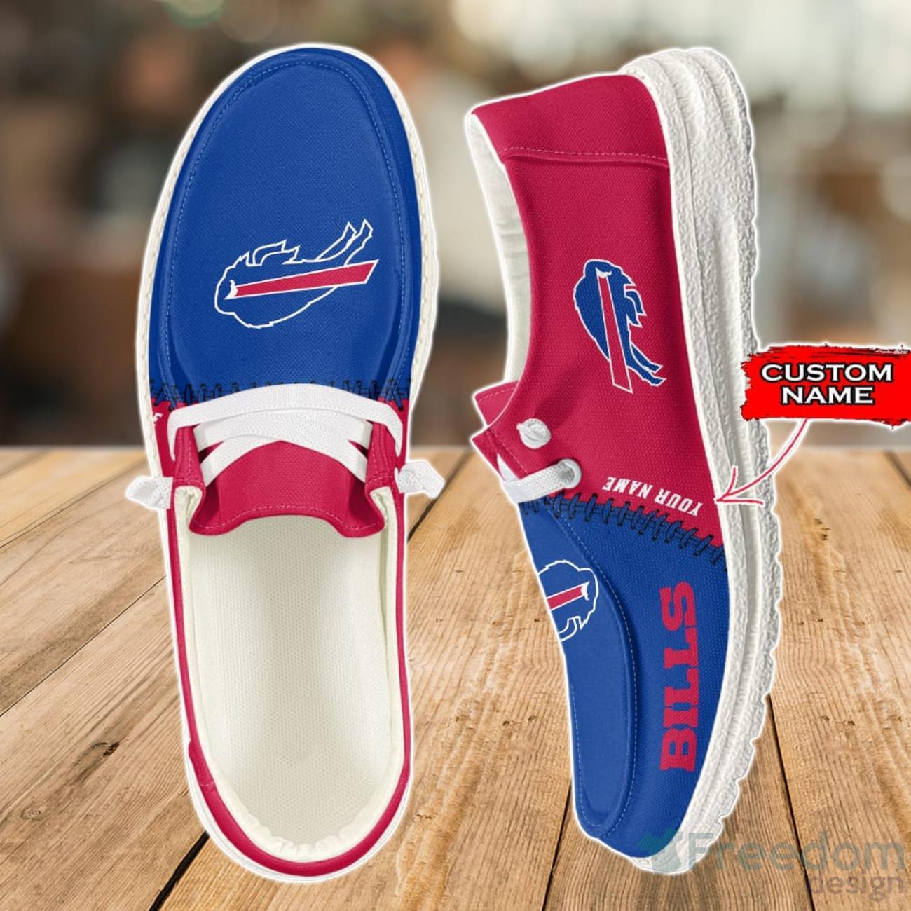 Buffalo Bills Loafer Shoes Custom Name For Men Women image Buffalo Bills Loafer Shoes Custom Name For Men Women Product Photo 1