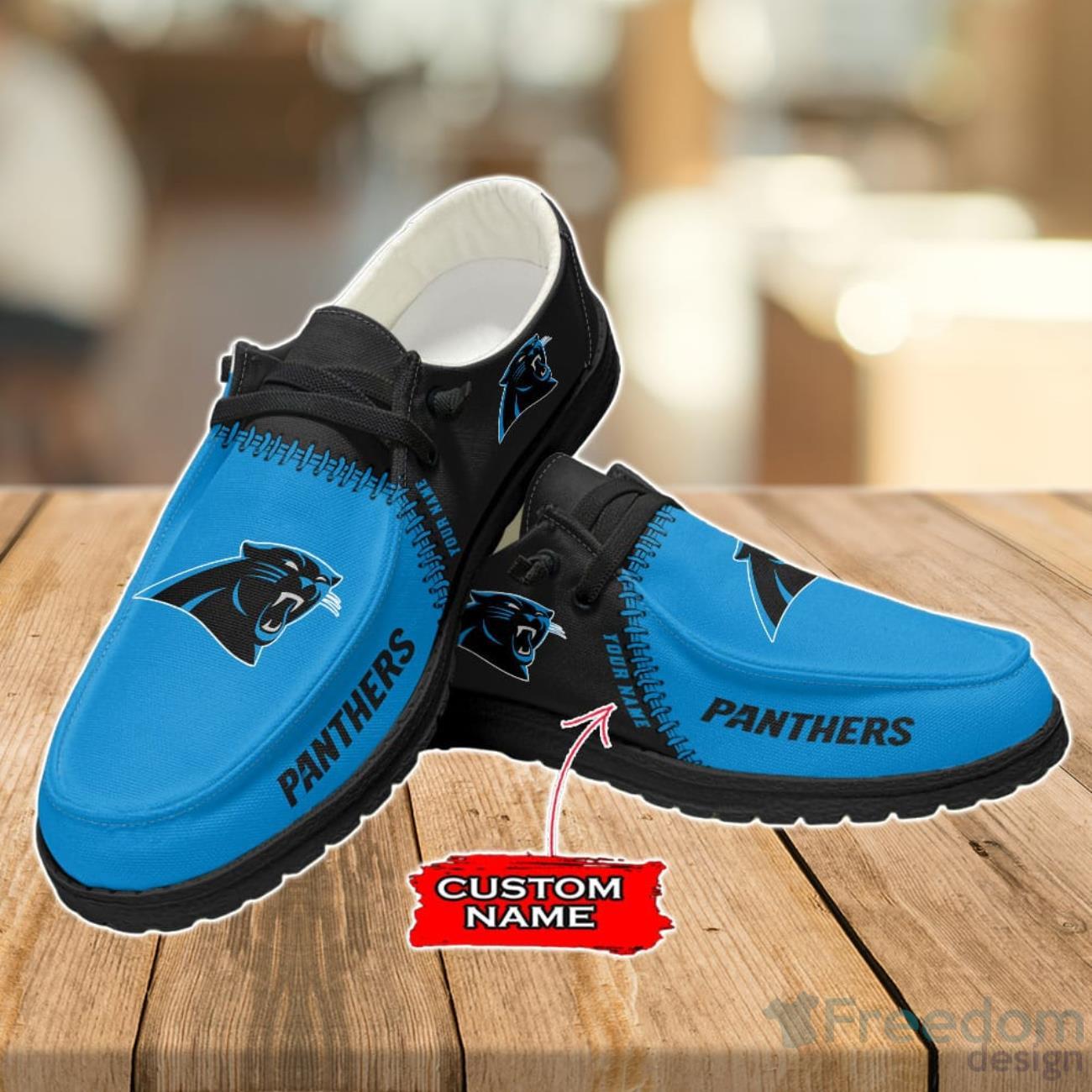 Carolina Panthers Loafer Shoes Custom Name For Men Women image Carolina Panthers Loafer Shoes Custom Name For Men Women Product Photo 2