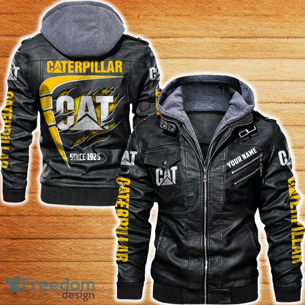 Caterpillar leather clearance jacket