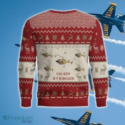 CH 139 Jet Ranger CH139 Aircraft Red Ugly Christmas 3D Sweater New Gift Holidays - CH-139 Jet Ranger CH139_Aircraft Ugly Sweater Red_3