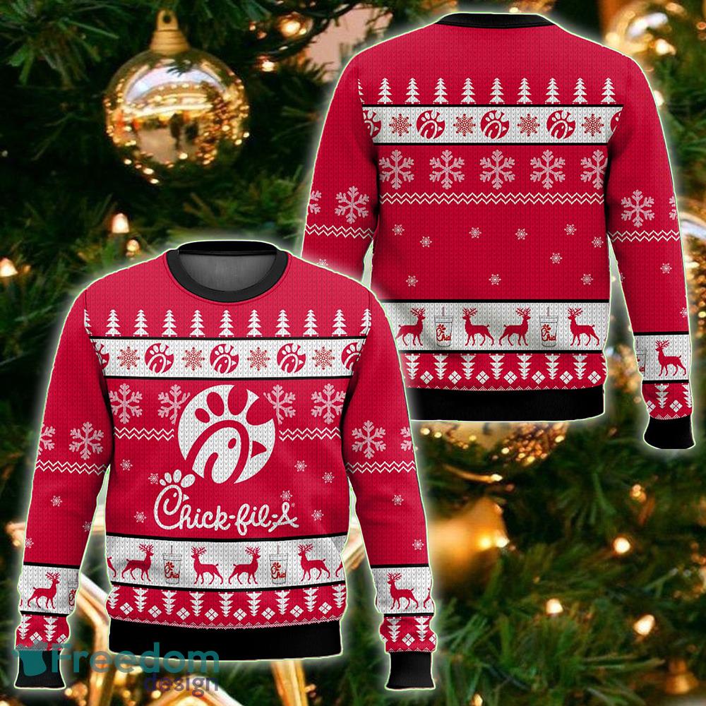 Chick-fil-a Design Ugly Christmas 3D Sweater For Men And Women - Chick-fil-a Ugly Christmas 3D Sweater For Men And Women Photo 1