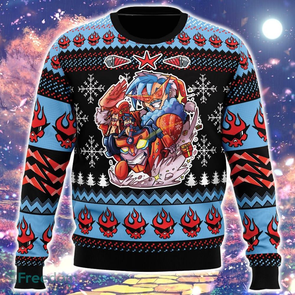 Christmas Party Tengen Toppa Gurren Lagann Ugly Christmas Sweater Cute Funny Gift For Men And Women - Christmas Party Tengen Toppa Gurren Lagann Ugly Christmas Sweater_1