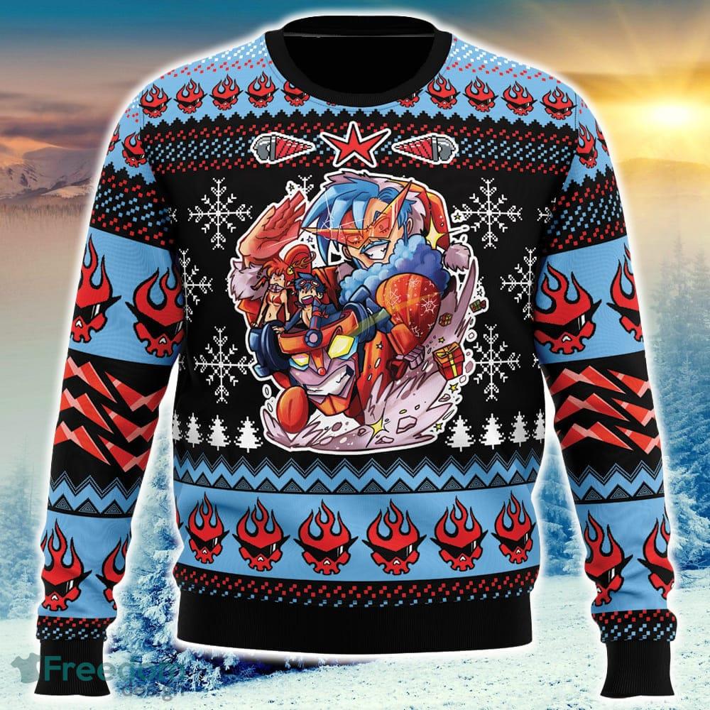 Christmas Party Tengen Toppa Gurren Lagann Ugly Christmas Sweater Funny Trending Gift Fans Holidays - Christmas Party Tengen Toppa Gurren Lagann Ugly Christmas Sweater_1