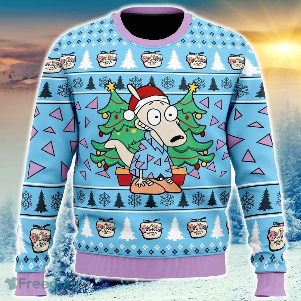 Christmas Rocko Rocko’s Modern Life Ugly Christmas Sweater Funny Trending Gift Fans Holidays - Christmas Rocko Rocko’s Modern Life Ugly Christmas Sweater_1
