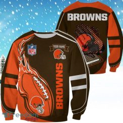 Cleveland Browns Custom Name Christmas Ugly Sweater Sweatshirt Sport For Fans