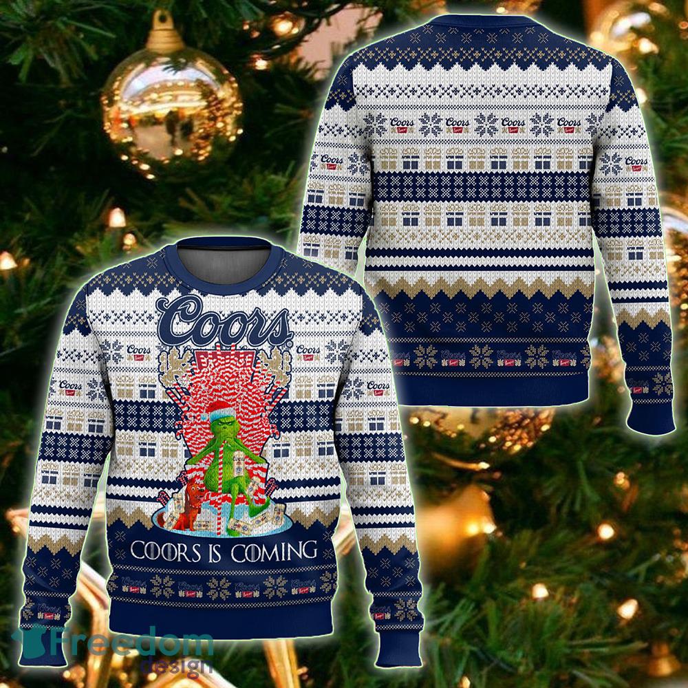 Coors Banquet Is Coming Design Knitted Christmas Sweater For Men And Women - Coors Banquet Is Coming Knitted Christmas 3D Sweater For Men And Women Photo 1