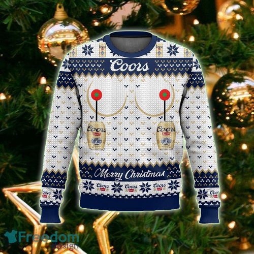 Coors Banquet Titties Funny Design Ugly Christmas Sweater AOP For Men And Women - Coors Banquet Titties Funny Ugly Christmas Sweater For Men And Women Photo 2