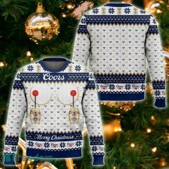 Coors Banquet Titties Funny Design Ugly Christmas Sweater AOP For Men And Women - Coors Banquet Titties Funny Ugly Christmas Sweater For Men And Women Photo 1